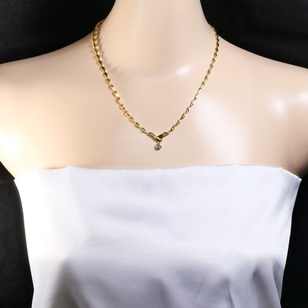 K18 18金 YG ネックレス ダイヤ 0.30 SI2 鑑別書 ジュエリー 中古 K18 18金 YG ネックレス ダイヤ 0.30 SI2 鑑別書 ジュエリー 中古