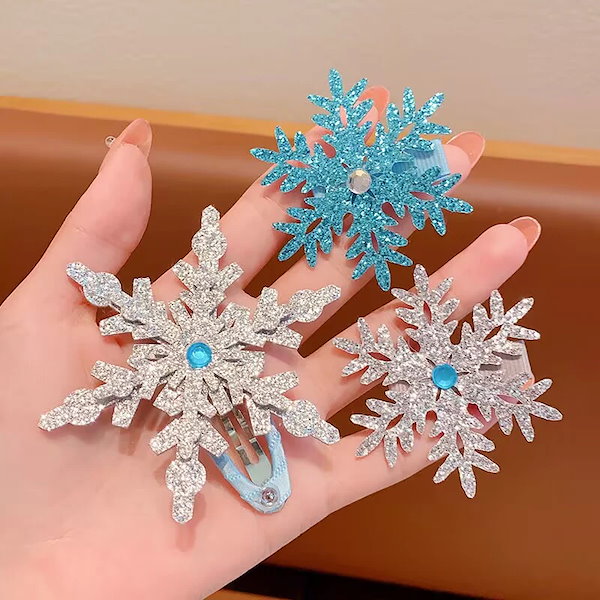 209ピンクホワイト　雪の結晶　エルサヘア　ヘアゴム　プリンセスヘアアクセサリー 209ピンクホワイト雪の結晶エルサヘアヘアゴムプリンセスヘア