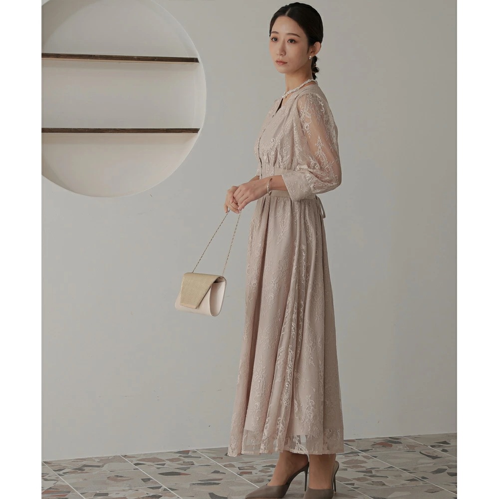 パーティードレス ワンピース 結婚式 フォーマルドレス ワンピースドレス リブウエストレースロングドレス お呼ばれドレス レース 袖付き 体型カバー 20代 30代 オケージョン 二次会 披露宴 成人 パーティードレス ワンピース 結婚式 フォーマルドレス ワンピースドレス リブウエストレースロングドレス お呼ばれドレス レース 袖付き 体型カバー 20代 30代 オケージョン 二次会 披露宴 成人