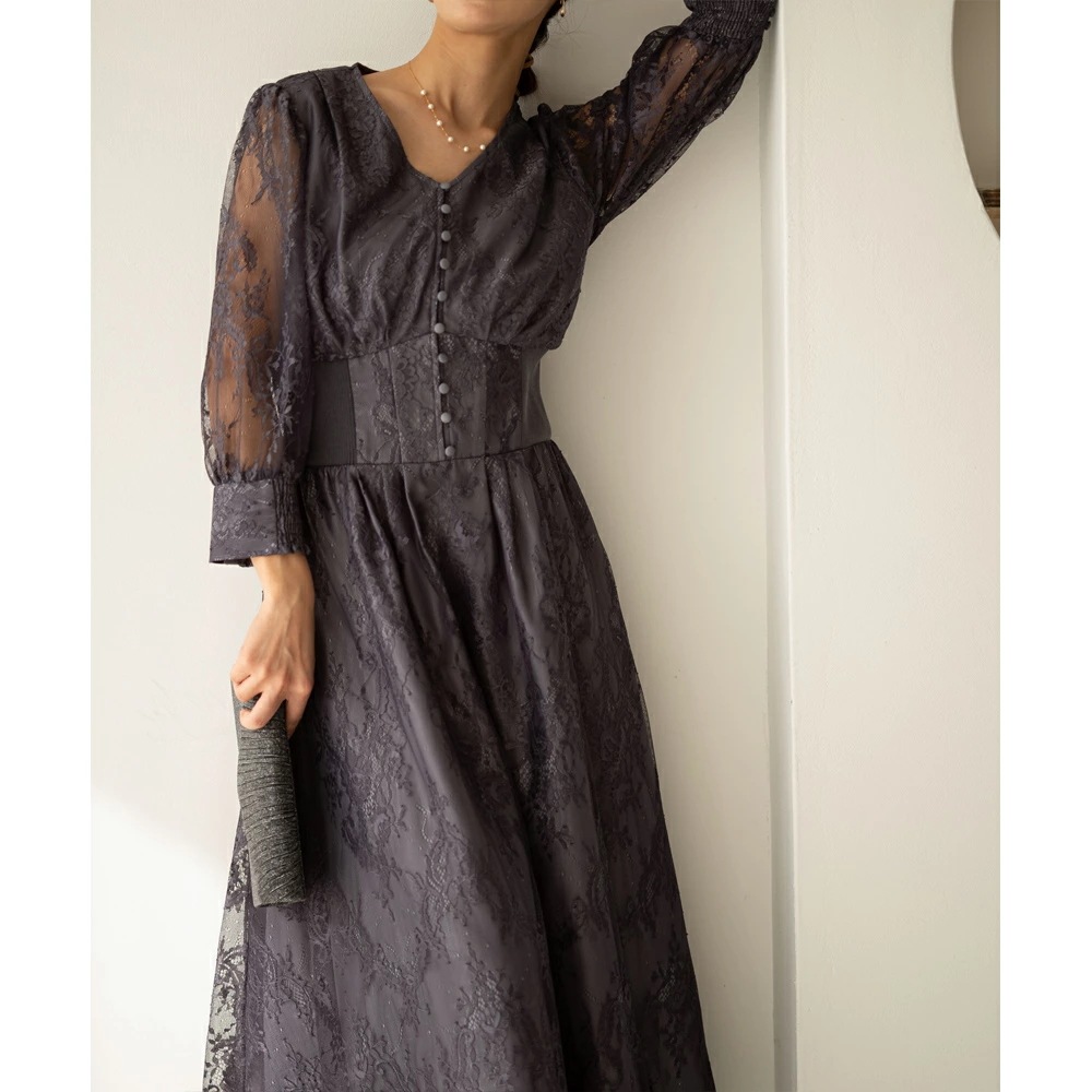 パーティードレス ワンピース 結婚式 フォーマルドレス ワンピースドレス リブウエストレースロングドレス お呼ばれドレス レース 袖付き 体型カバー 20代 30代 オケージョン 二次会 披露宴 成人 パーティードレス ワンピース 結婚式 フォーマルドレス ワンピースドレス リブウエストレースロングドレス お呼ばれドレス レース 袖付き 体型カバー 20代 30代 オケージョン 二次会 披露宴 成人