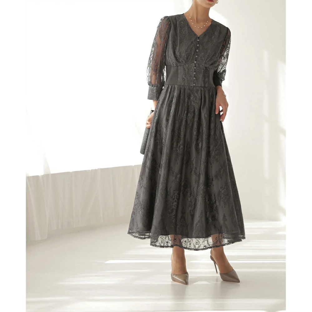 パーティードレス ワンピース 結婚式 フォーマルドレス ワンピースドレス リブウエストレースロングドレス お呼ばれドレス レース 袖付き 体型カバー 20代 30代 オケージョン 二次会 披露宴 成人 パーティードレス ワンピース 結婚式 フォーマルドレス ワンピースドレス リブウエストレースロングドレス お呼ばれドレス レース 袖付き 体型カバー 20代 30代 オケージョン 二次会 披露宴 成人