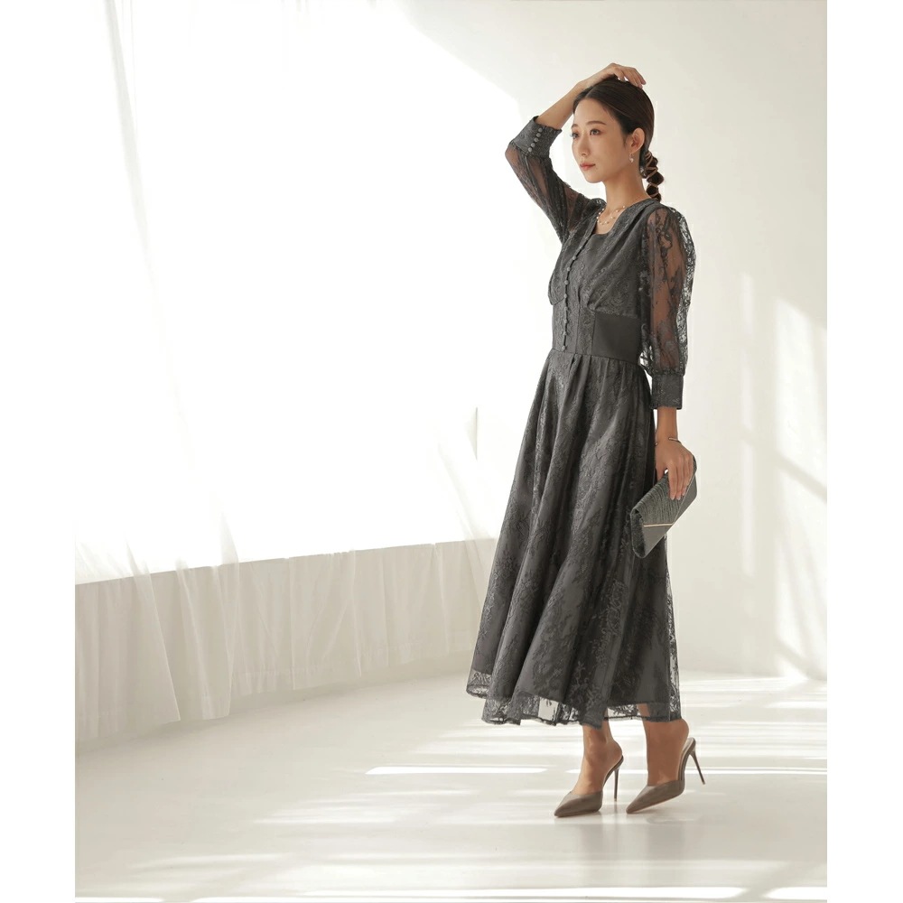 パーティードレス ワンピース 結婚式 フォーマルドレス ワンピースドレス リブウエストレースロングドレス お呼ばれドレス レース 袖付き 体型カバー 20代 30代 オケージョン 二次会 披露宴 成人 パーティードレス ワンピース 結婚式 フォーマルドレス ワンピースドレス リブウエストレースロングドレス お呼ばれドレス レース 袖付き 体型カバー 20代 30代 オケージョン 二次会 披露宴 成人