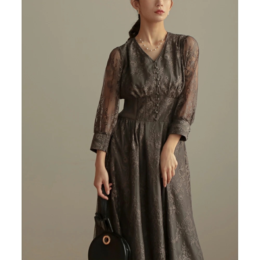 パーティードレス ワンピース 結婚式 フォーマルドレス ワンピースドレス リブウエストレースロングドレス お呼ばれドレス レース 袖付き 体型カバー 20代 30代 オケージョン 二次会 披露宴 成人 パーティードレス ワンピース 結婚式 フォーマルドレス ワンピースドレス リブウエストレースロングドレス お呼ばれドレス レース 袖付き 体型カバー 20代 30代 オケージョン 二次会 披露宴 成人