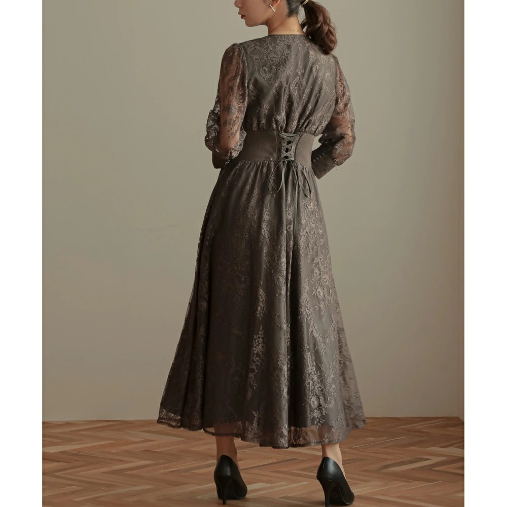 パーティードレス ワンピース 結婚式 フォーマルドレス ワンピースドレス リブウエストレースロングドレス お呼ばれドレス レース 袖付き 体型カバー 20代 30代 オケージョン 二次会 披露宴 成人 パーティードレス ワンピース 結婚式 フォーマルドレス ワンピースドレス リブウエストレースロングドレス お呼ばれドレス レース 袖付き 体型カバー 20代 30代 オケージョン 二次会 披露宴 成人