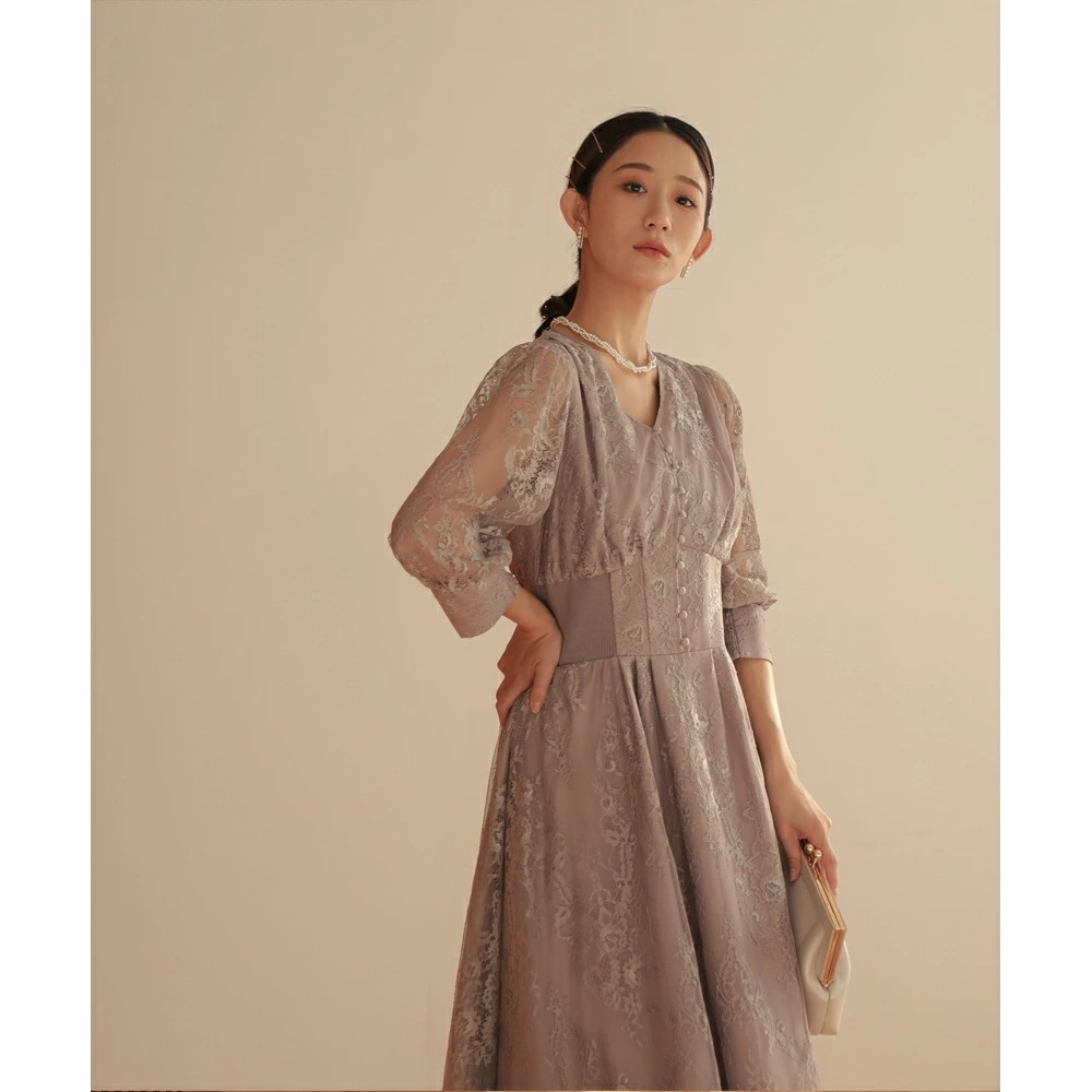 パーティードレス ワンピース 結婚式 フォーマルドレス ワンピースドレス リブウエストレースロングドレス お呼ばれドレス レース 袖付き 体型カバー 20代 30代 オケージョン 二次会 披露宴 成人 パーティードレス ワンピース 結婚式 フォーマルドレス ワンピースドレス リブウエストレースロングドレス お呼ばれドレス レース 袖付き 体型カバー 20代 30代 オケージョン 二次会 披露宴 成人