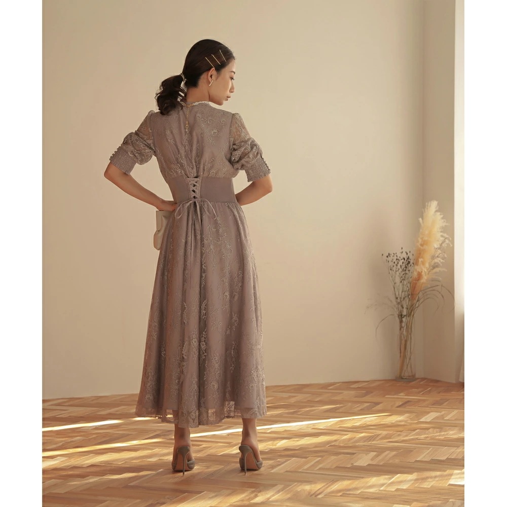 パーティードレス ワンピース 結婚式 フォーマルドレス ワンピースドレス リブウエストレースロングドレス お呼ばれドレス レース 袖付き 体型カバー 20代 30代 オケージョン 二次会 披露宴 成人 パーティードレス ワンピース 結婚式 フォーマルドレス ワンピースドレス リブウエストレースロングドレス お呼ばれドレス レース 袖付き 体型カバー 20代 30代 オケージョン 二次会 披露宴 成人