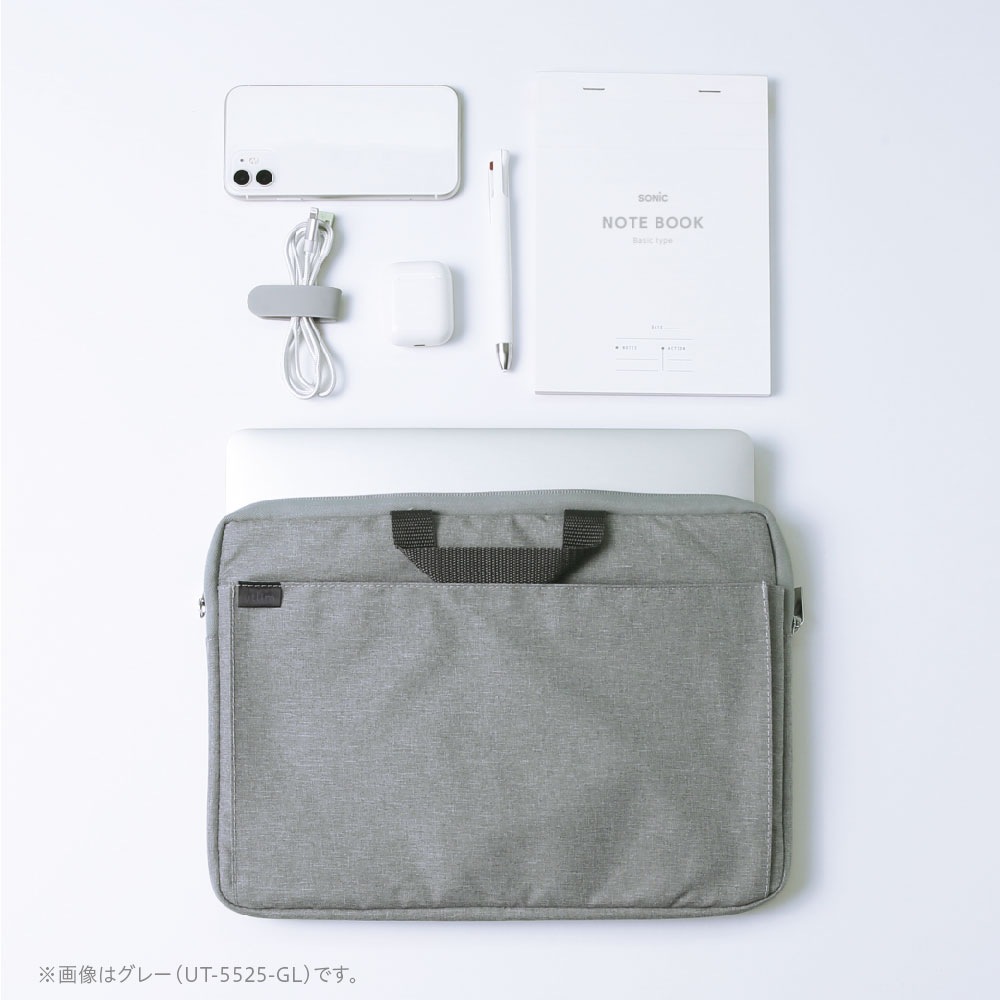 （まとめ買い）ユートリム ノートPC軽量ケース 極厚クッション付 15.6インチ グレー UT-5528-GL [x3]
