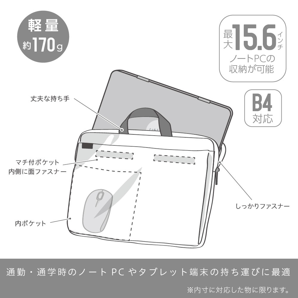 （まとめ買い）ユートリム ノートPC軽量ケース 極厚クッション付 15.6インチ グレー UT-5528-GL [x3]