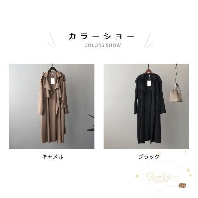スプリングコート レディース 春 ロングコート ラグラン袖 レトロ トレンチコート 通勤 アウター 秋 コート 体型カバー おしゃれ 春コート