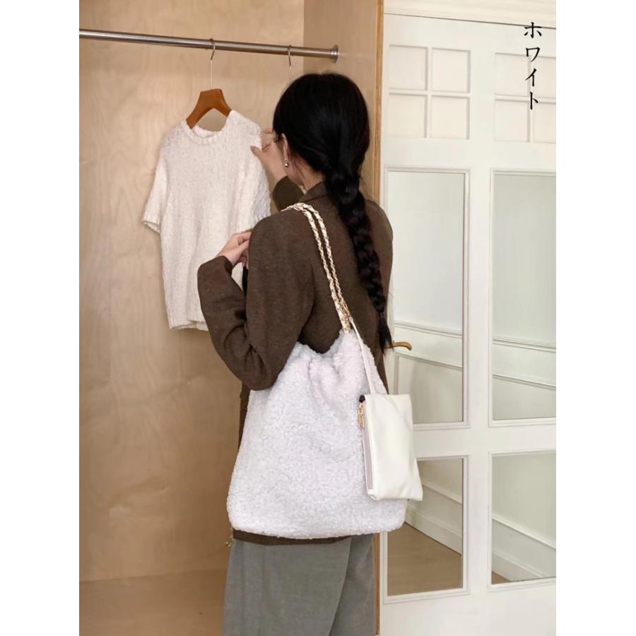 【韓国ins大人気】チェーン ショルダー ボア バッグ 大きめ 大容量 シンプル 韓国ファッション【akb409-009】【予約販売:15-20日】宅込 【韓国ins大人気】チェーン ショルダー ボア バッグ 大きめ 大容量 シンプル 韓国ファッション【akb409-009】【予約販売:15-20日】宅込