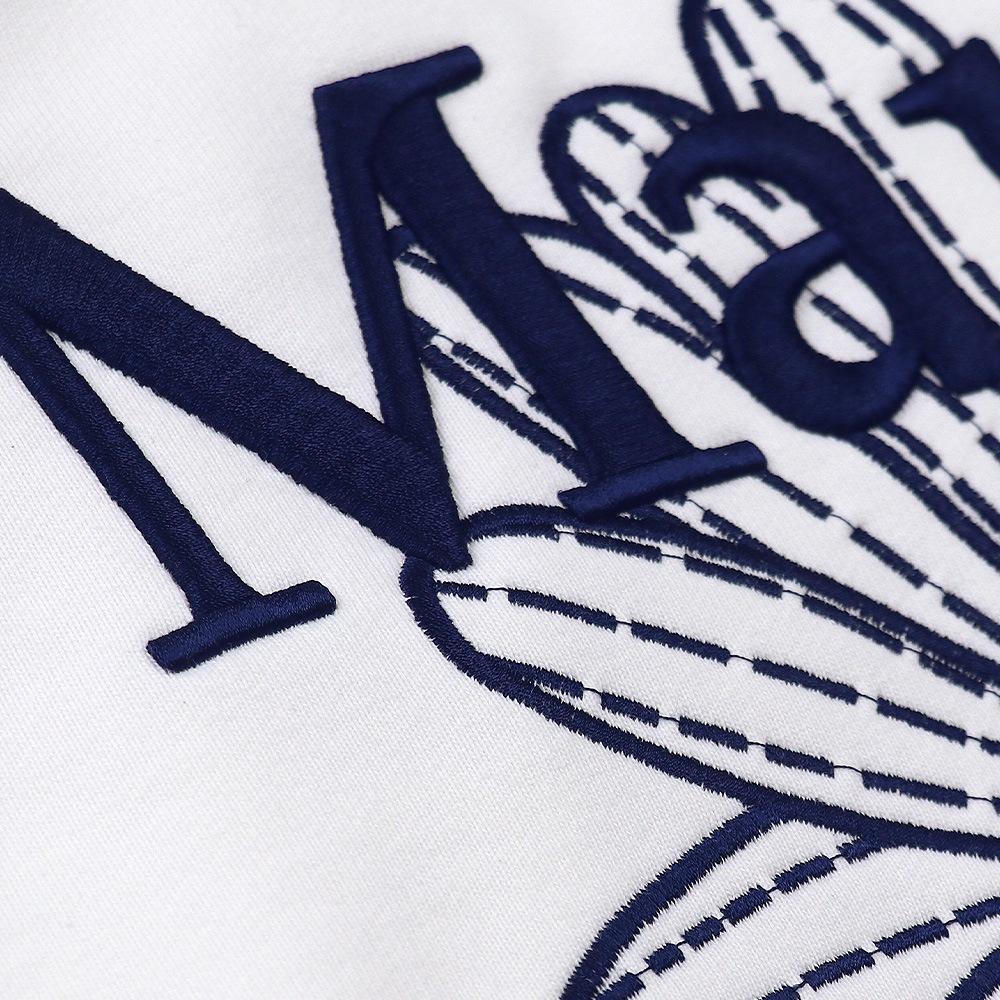 SWEATSHIRT FLOWERMARDI NEEDLEWORK WHITE NAVY 長袖 レディース 韓国 ファッション アパレル 刺繍