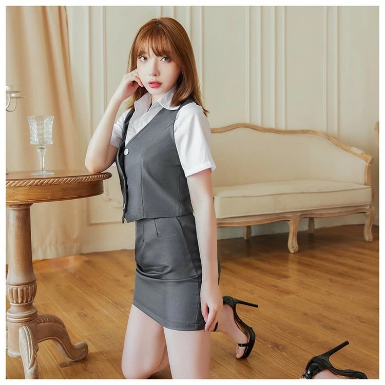 【即納】ハロウィン コスプレ OL オフィス 制服 仮装 大人 女性 可愛い セクシー ハロウィンコスプレ オフィスレディ オフィス制服 レディース ミニスカ ミニスカート 大きいサイズ コスプレ 衣