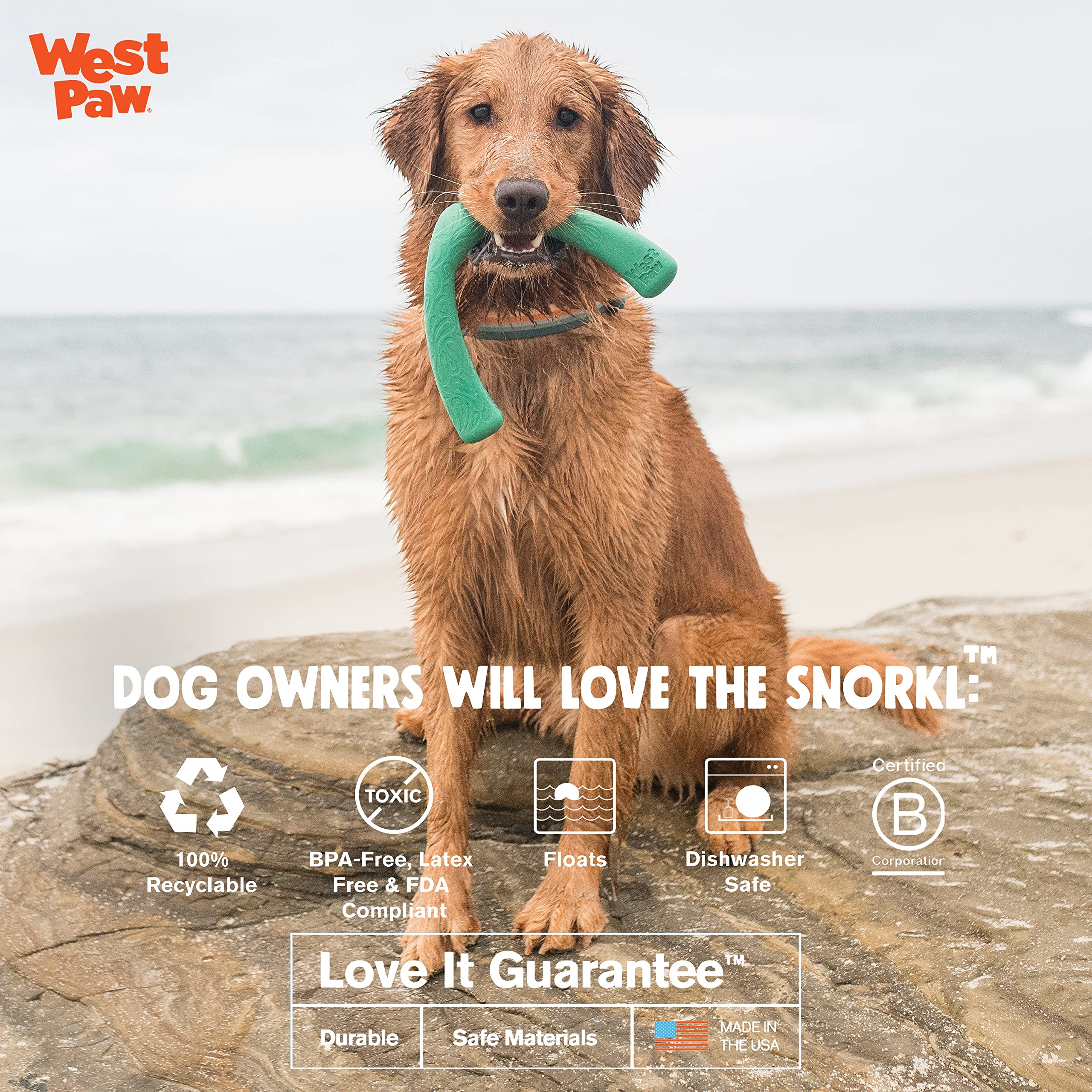 West Paw 犬用おもちゃシーフレックス スノークル 犬の引っ張りっこのおもちゃ ストレス解消 運動不足 ハイビスカス（ダークピンク） Lサイズ