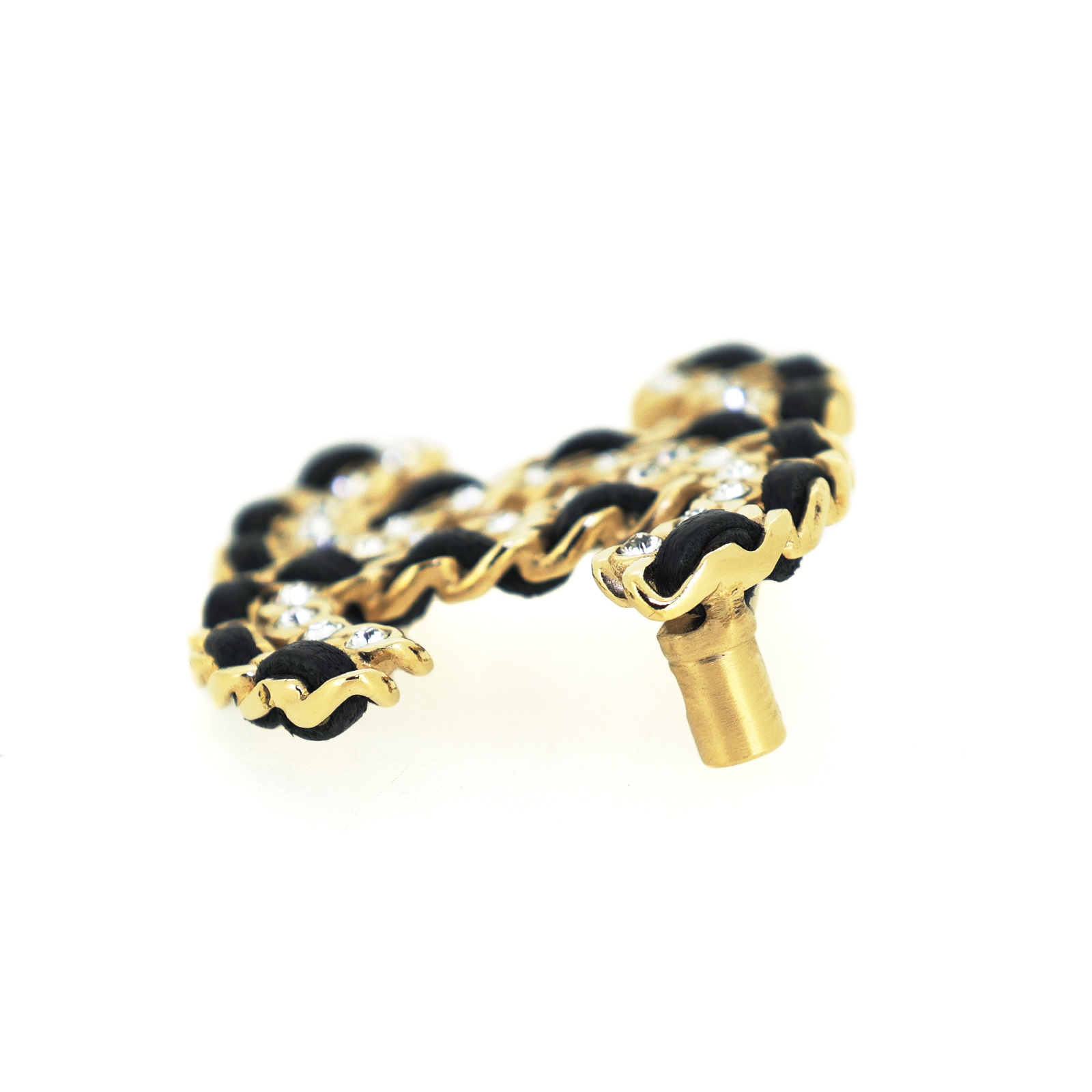 シャネル ココマーク ラインストーン F21V ゴールド レディース