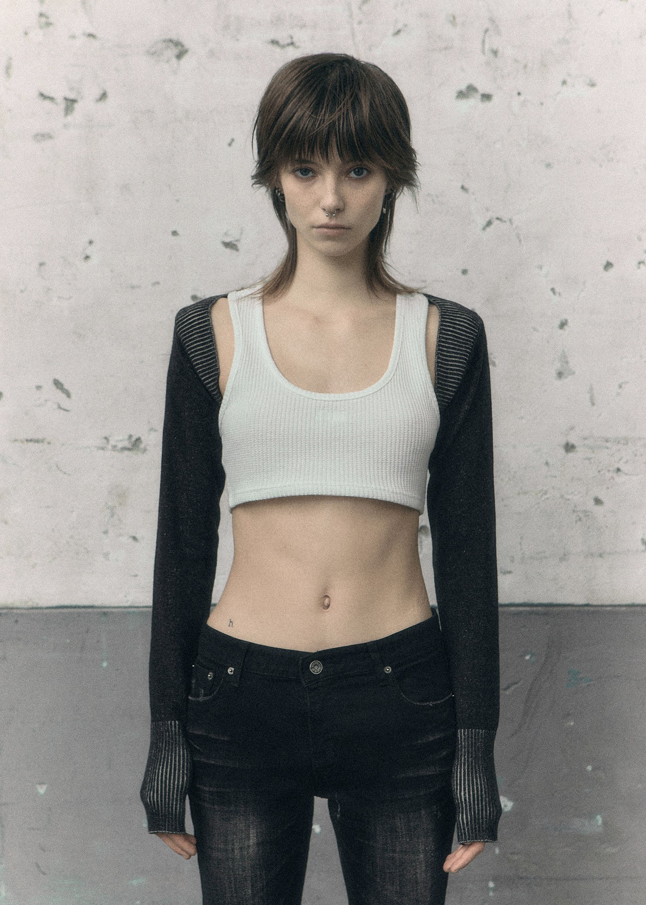 bohemian seoul 24SS MIXED BOLERO CARDIGAN