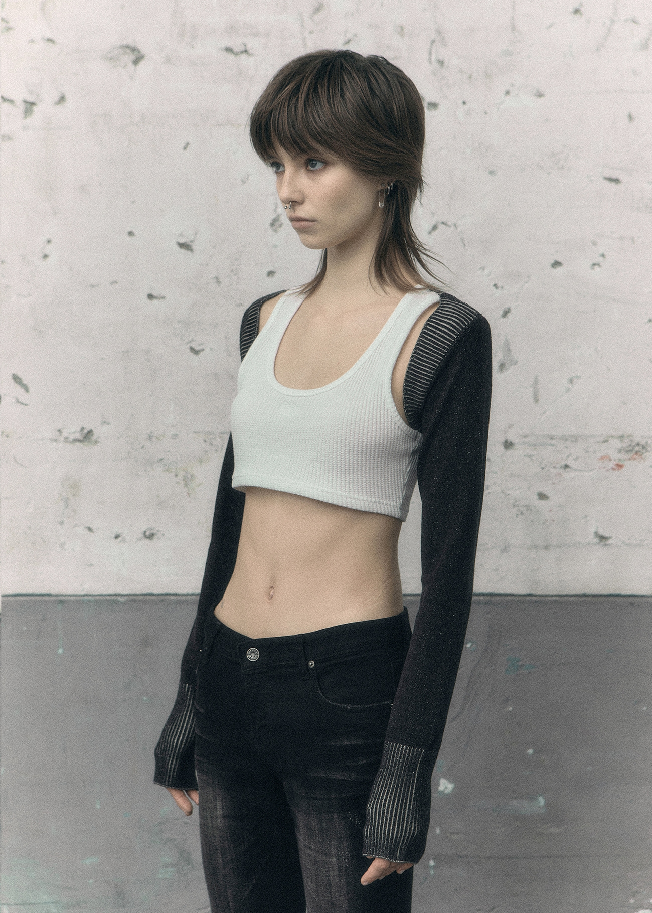 bohemian seoul 24SS MIXED BOLERO CARDIGAN