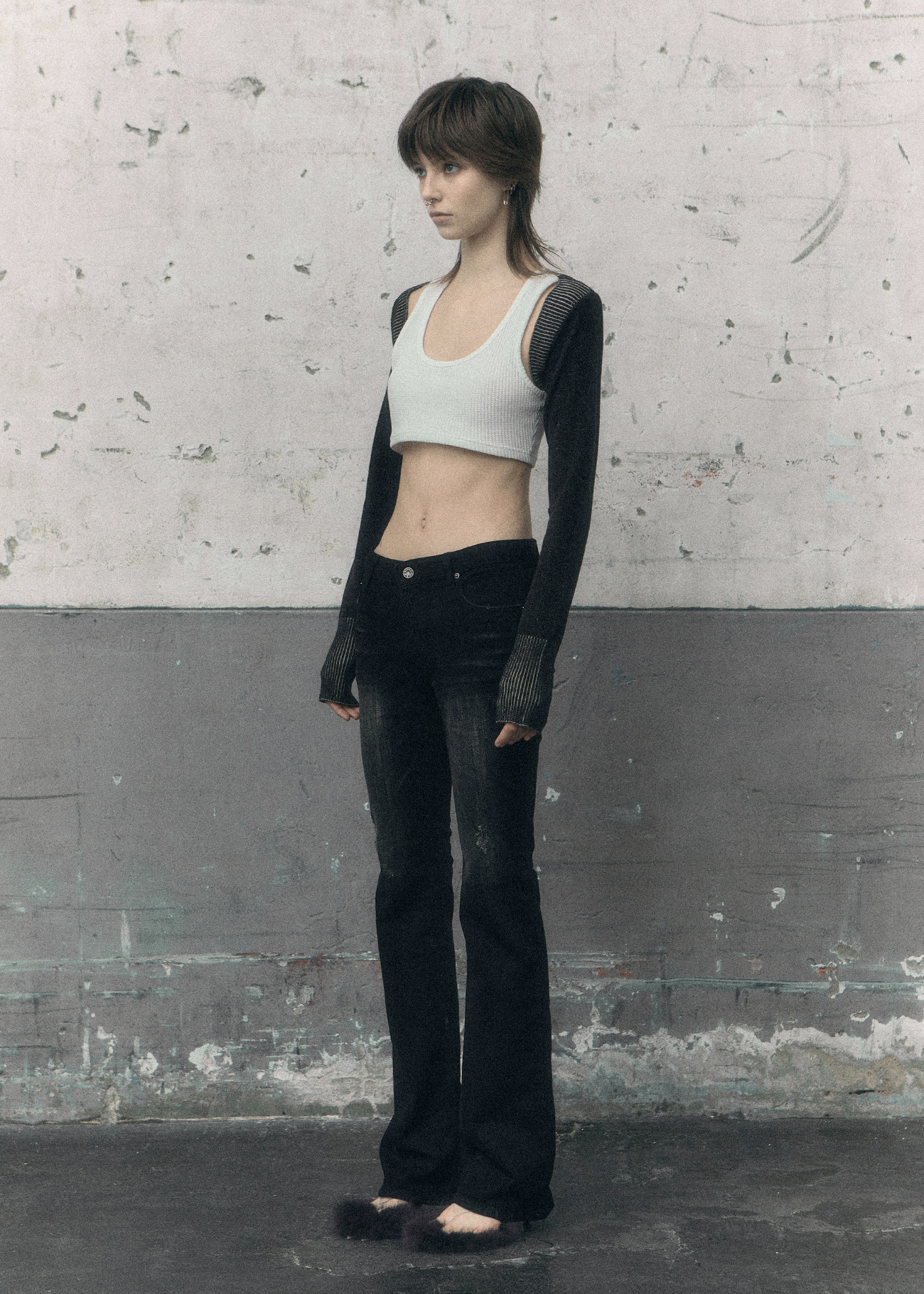 bohemian seoul 24SS MIXED BOLERO CARDIGAN