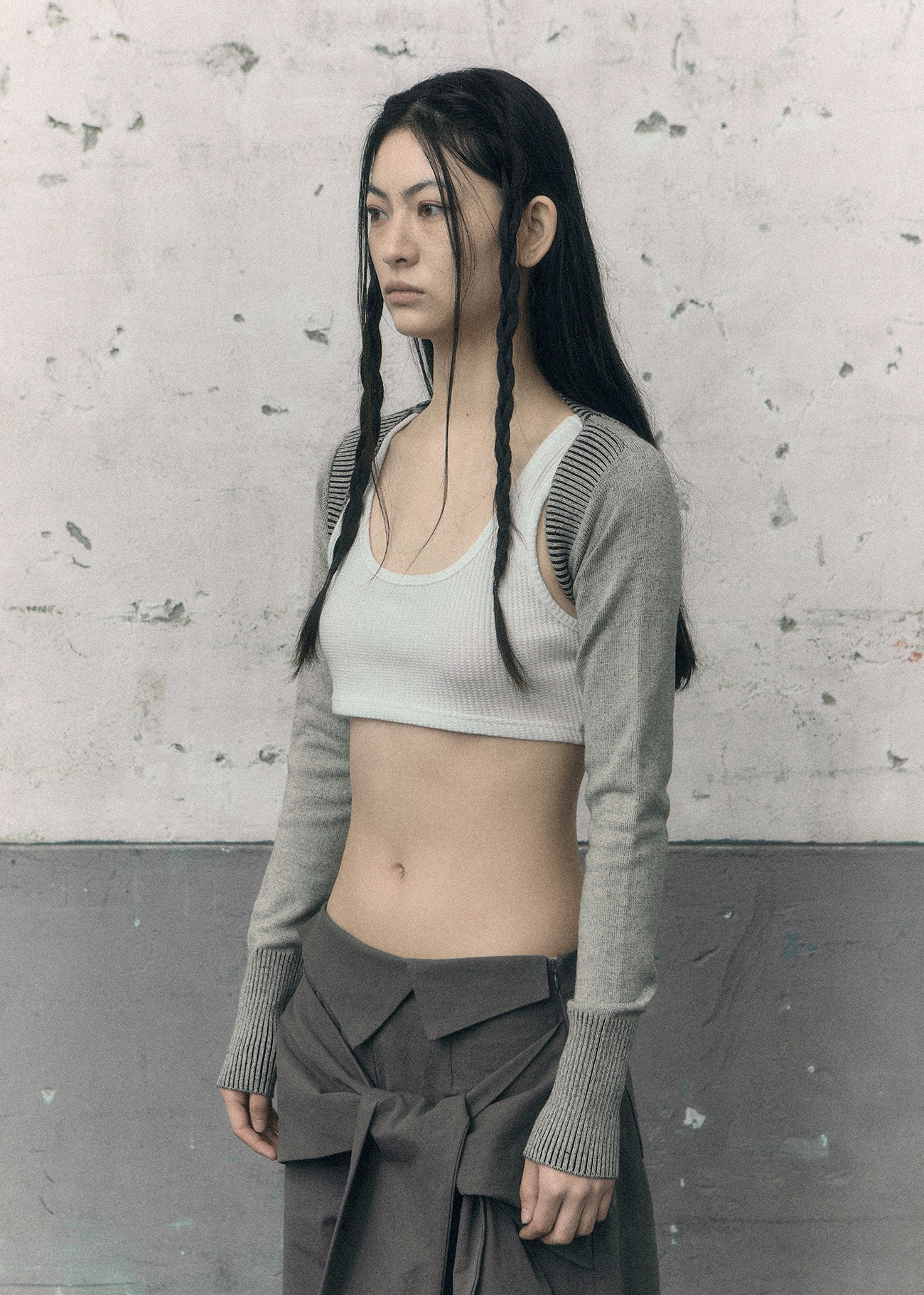 bohemian seoul 24SS MIXED BOLERO CARDIGAN