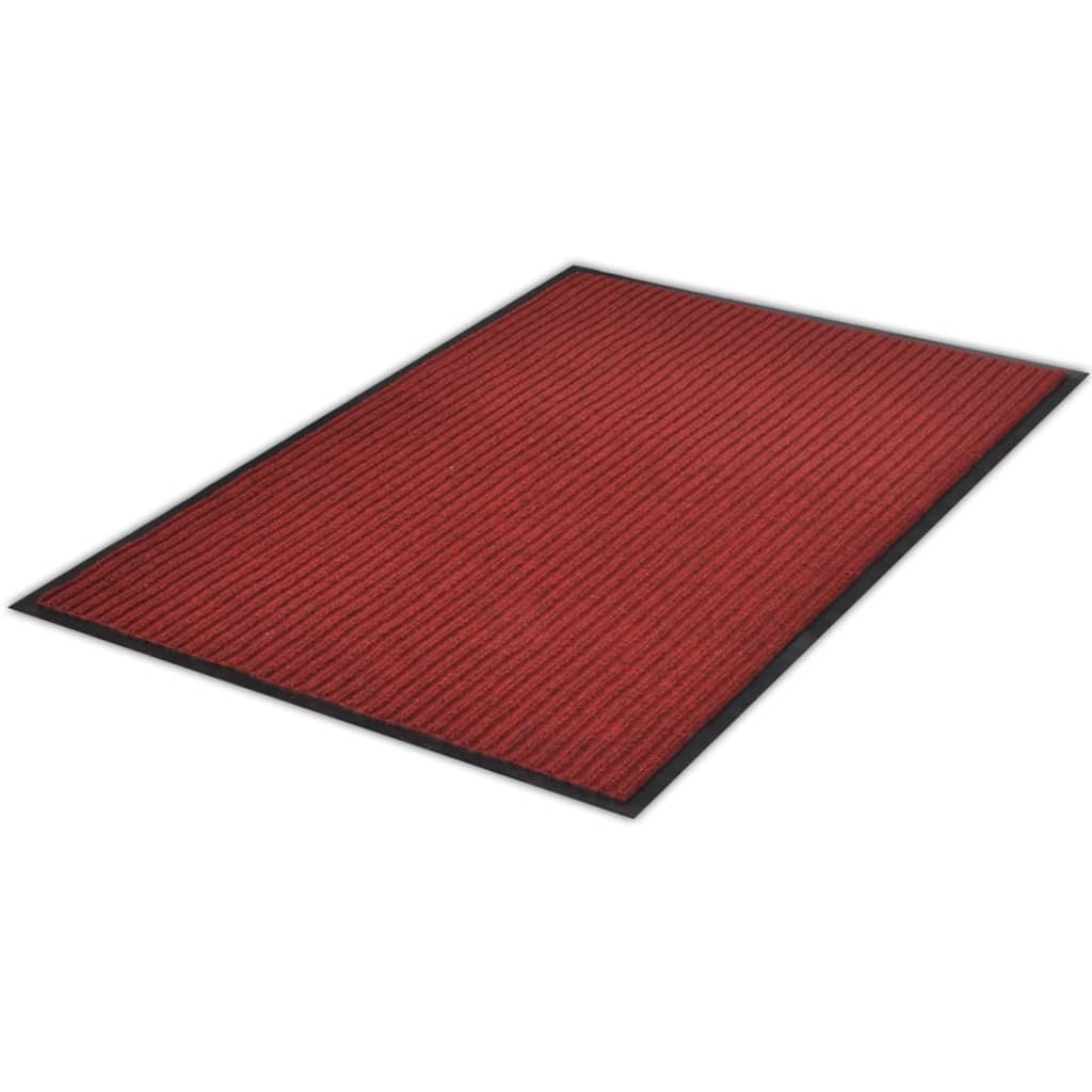 玄関マット 90x120cm レッド PVC製