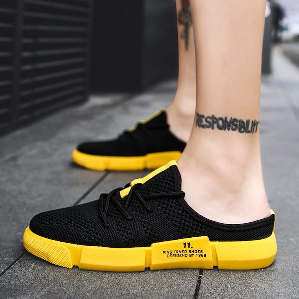 Qoo10] スニーカー メンズ サボサンダル スリッ