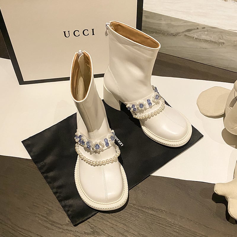 おしゃれ お洒落 人気 安い お得 レディース ショートブーツ 6cmヒール チャンキーヒール 太ヒール バックジップ 牛革 ビジュー 歩きやすい きれいめ 韓国 カジュアル 可愛い おしゃれ お洒落 人気 安い お得 レディース ショートブーツ 6cmヒール チャンキーヒール 太ヒール バックジップ 牛革 ビジュー 歩きやすい きれいめ 韓国 カジュアル 可愛い