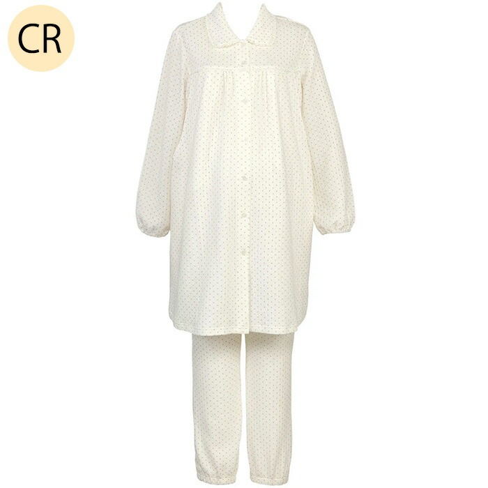 ワコール マタニティパジャマ あったか 綿混ニットキルト プリント(水玉柄) サイズ:マタニティM~L MFW413 【F】 ワコール マタニティパジャマ あったか 綿混ニットキルト プリント(水玉柄) サイズ:マタニティM~L MFW413 【F】