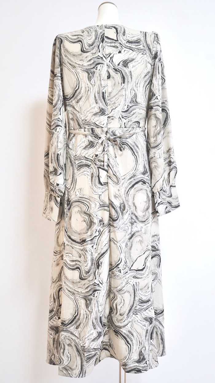 A.D.G レディース ワンピース マーブルフレアロングワンピース(グレー) A.D.G レディース ワンピース マーブルフレアロングワンピース(グレー)