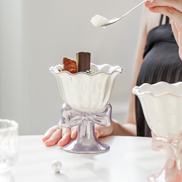 Qoo10] セラミックアイスクリームカップサラダボウ