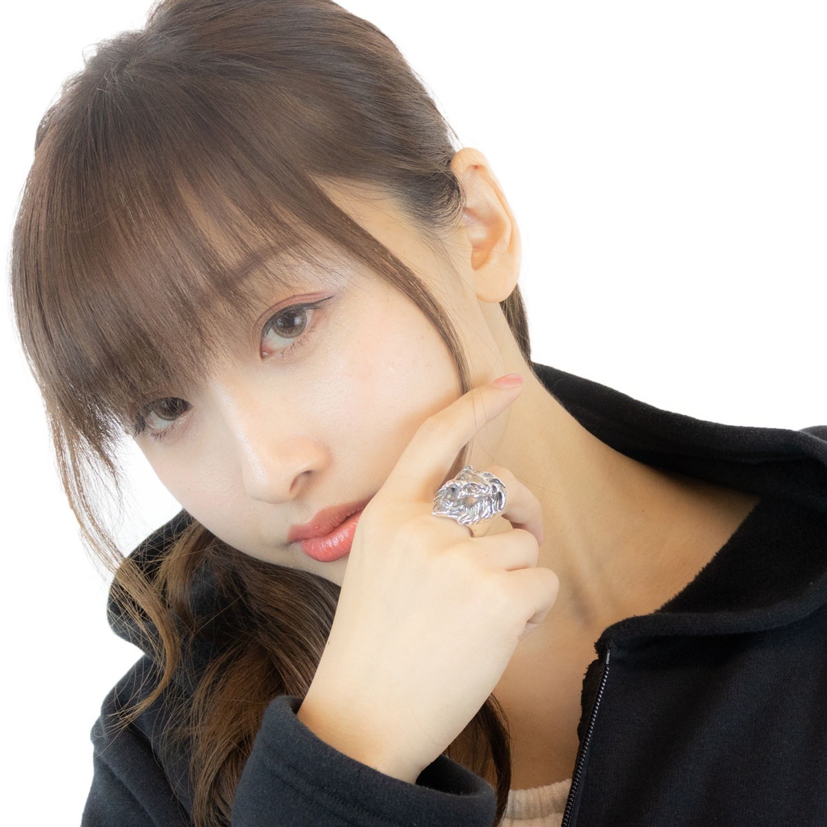 リング メンズ シルバー925 ライオン 獅子 フェイス ヘッド ハード ロック 力強い 男らしい