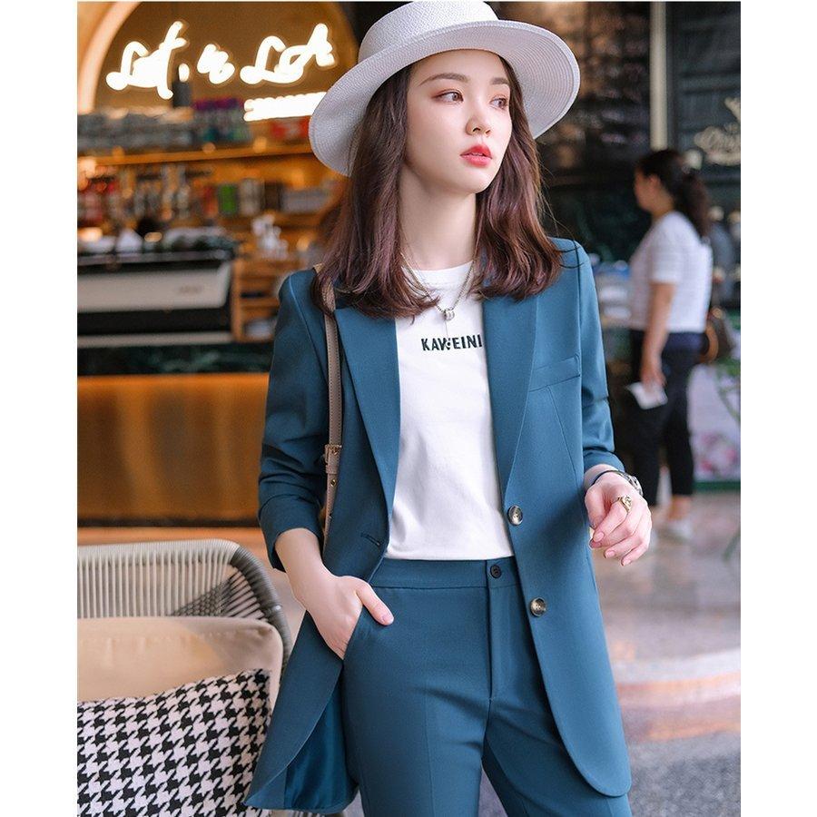 レディース 事務服 オシャレ カジュアル スーツセット パンツセット 着痩せ ロングパンツ 代30代40代 セットアップ ビジネススーツ スーツジャケット レディース 事務服 オシャレ カジュアル スーツセット パンツセット 着痩せ ロングパンツ 代30代40代 セットアップ ビジネススーツ スーツジャケット