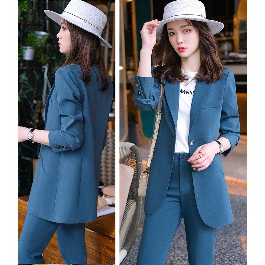 レディース 事務服 オシャレ カジュアル スーツセット パンツセット 着痩せ ロングパンツ 代30代40代 セットアップ ビジネススーツ スーツジャケット レディース 事務服 オシャレ カジュアル スーツセット パンツセット 着痩せ ロングパンツ 代30代40代 セットアップ ビジネススーツ スーツジャケット