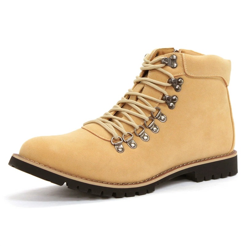 ブーツ メンズ ハイカット マウンテンブーツ ショートブーツ サイドジップ 履きやすい レザー スエード 合成皮革 レースアップ カジュアル 黒 ブラック おしゃれ 秋 冬 2352