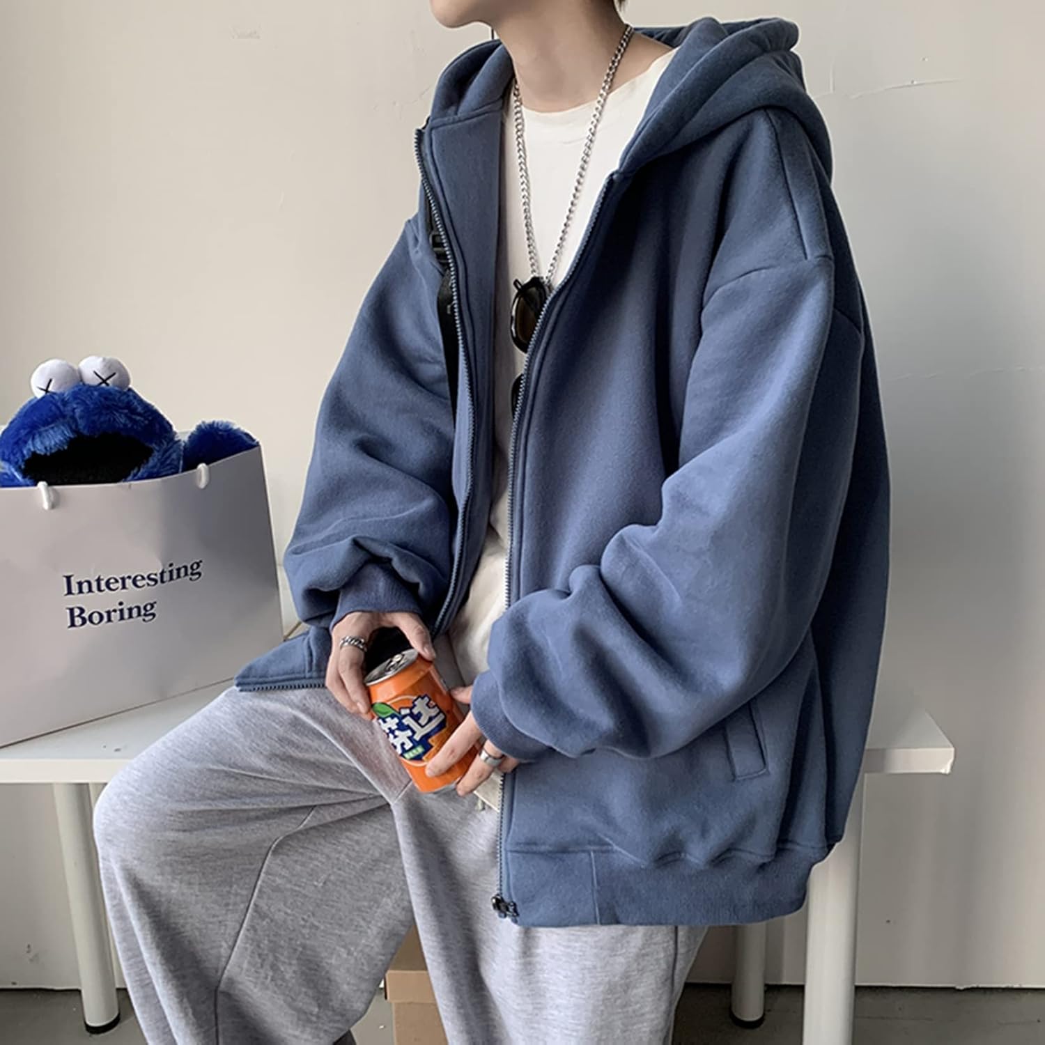 春秋服 フルジップパーカー 無地 メンズパーカー ジップアップ ファスナー付き 前開き 大きいサイズ5XL スウエット フーディ 長袖 パーカープルオーバー フード トレーナー ポケット ブ
