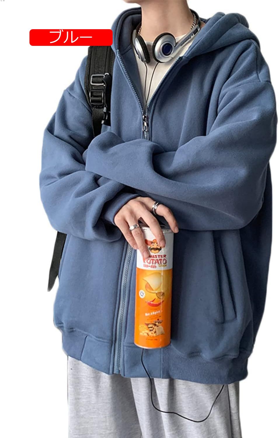 春秋服 フルジップパーカー 無地 メンズパーカー ジップアップ ファスナー付き 前開き 大きいサイズ5XL スウエット フーディ 長袖 パーカープルオーバー フード トレーナー ポケット ブ