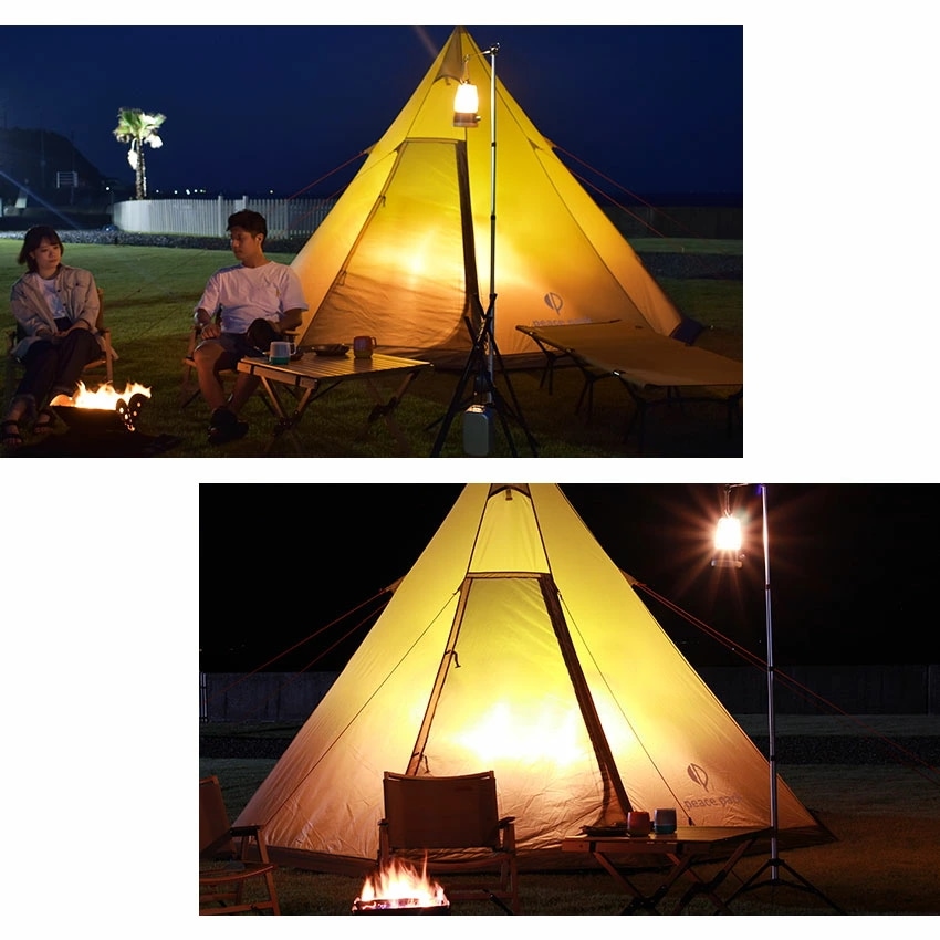 ティピーテント 耐水圧2000mm 耐水 防水 撥水 タフタ 大型 シンプル ホワイト 白 ブラック 黒 アウトドア グッズ 折りたたみ 簡易テント キャンプ バーベキュー