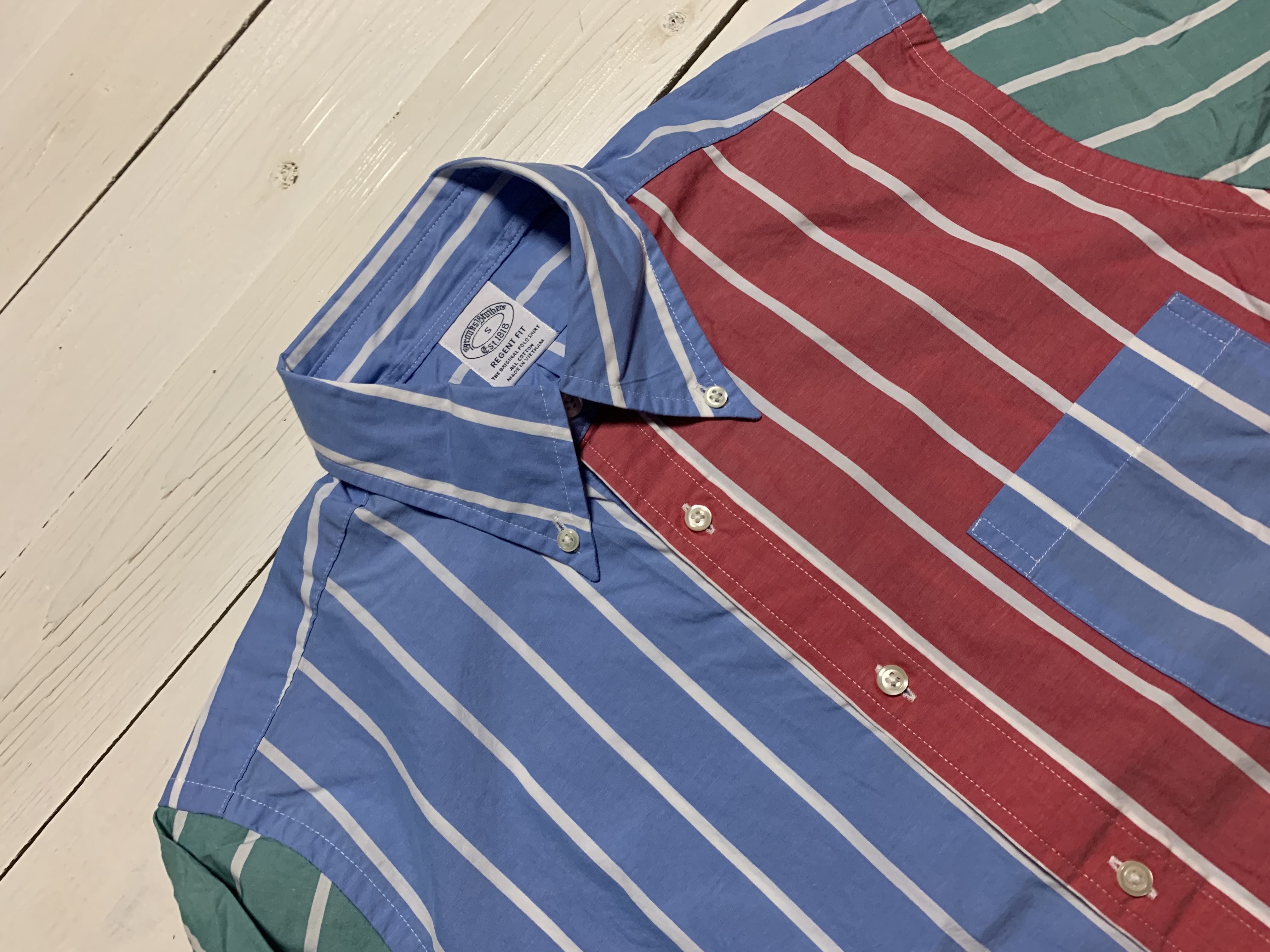 長袖 ボタンダウンシャツ ストライプ クレージー メンズ Brooks Brothers BB2-070