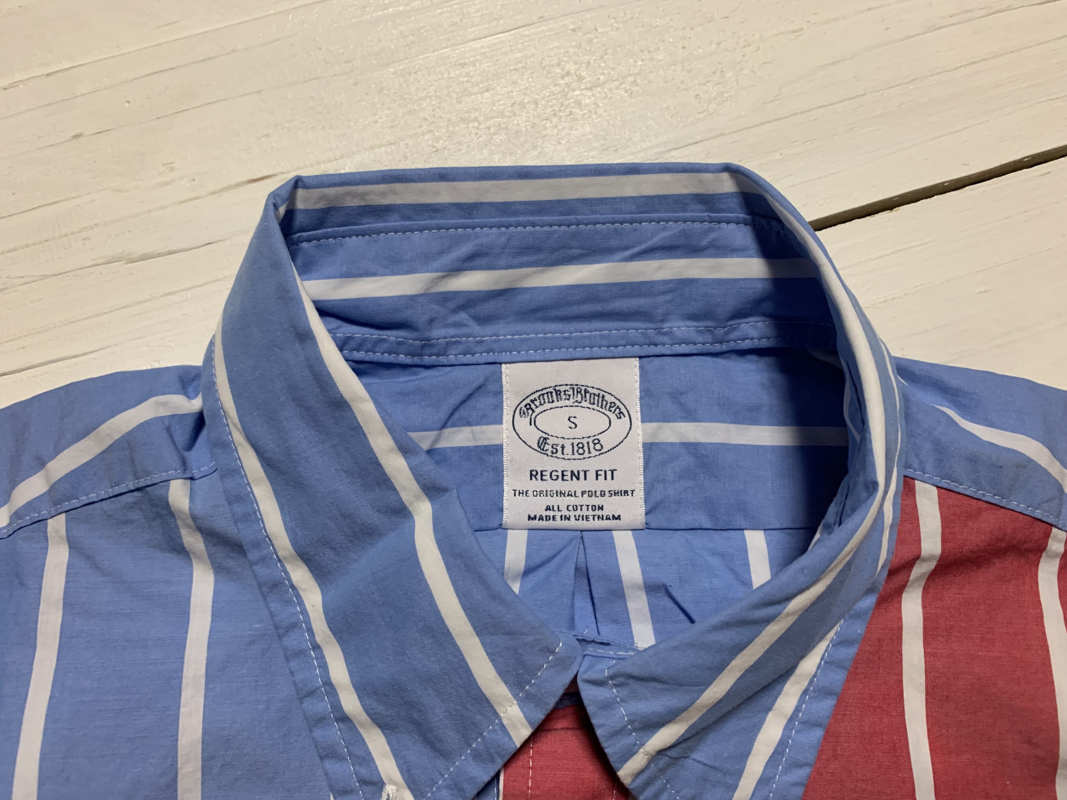 長袖 ボタンダウンシャツ ストライプ クレージー メンズ Brooks Brothers BB2-070