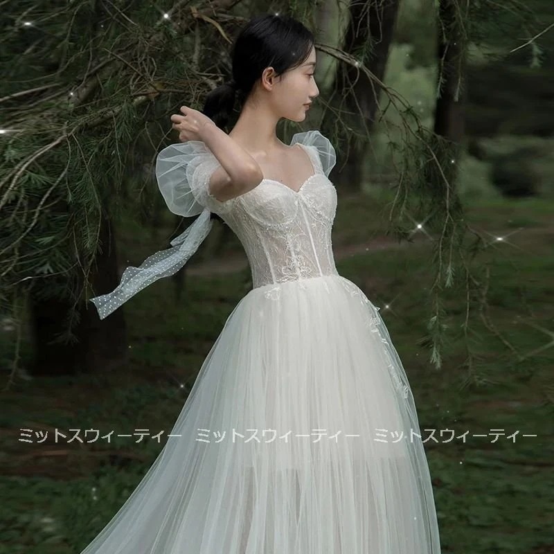 ウエディングドレスaラインドレス結婚式チュール二次会花嫁白大きいサイズ海外挙式パー ウエディングドレスaラインドレス結婚式チュール二次会花嫁白大きいサイズ海外挙式パー