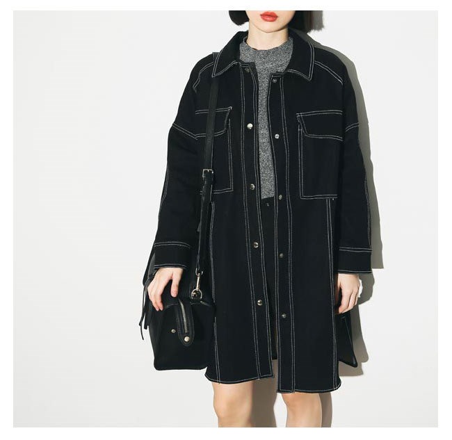 レディース服 女性 アウター コート オーバー 秋服 お洒落 ファッション 韓国風 ロング丈 厚手 黒 秋服 オーバーサイズ ポケット 原宿風 カジュアル シンプル レディース服 女性 アウター コート オーバー 秋服 お洒落 ファッション 韓国風 ロング丈 厚手 黒 秋服 オーバーサイズ ポケット 原宿風 カジュアル シンプル