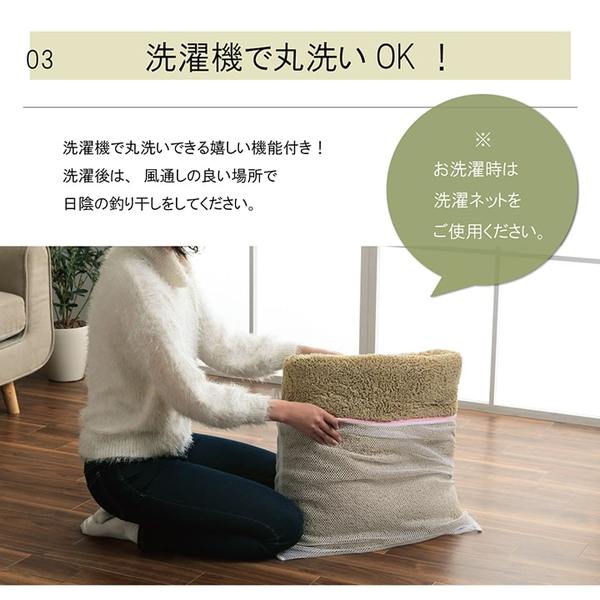 ラグ 正方形 ミックスパイル 洗える オーバーロック ブラウン 約2畳 約185x185cm