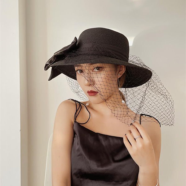 シルクハット　麦わら帽子 EDHAT バオ シルクハット 日本製 ストローハット 麦わら帽子