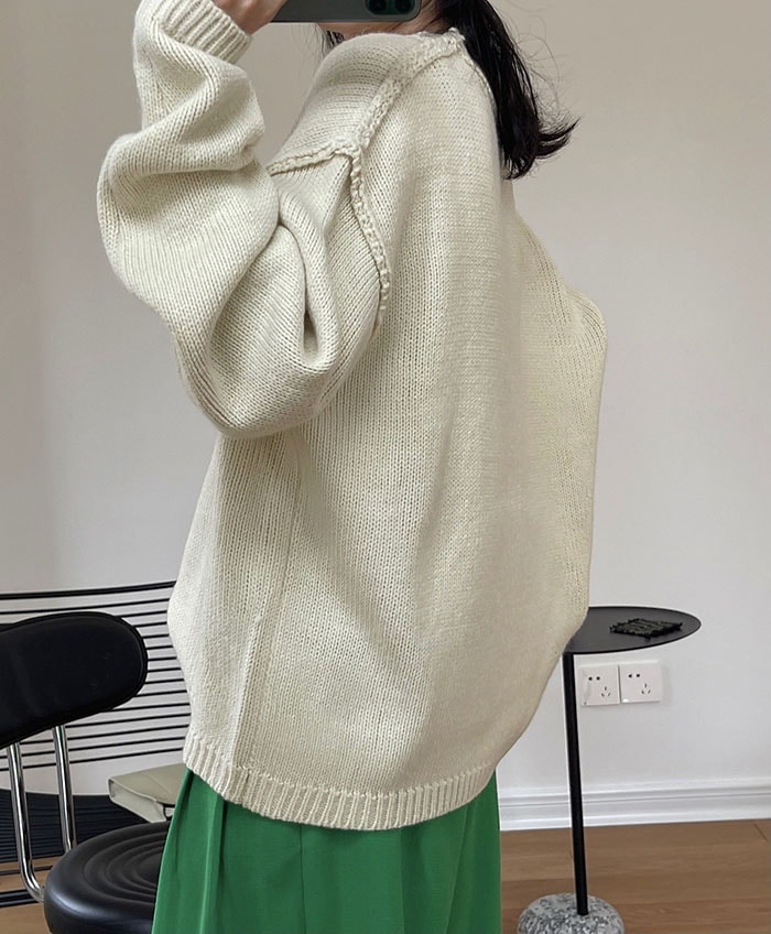 ニットセーター レディース ニット 春 秋 冬 ケーブルニット クルーネック 無地 長袖 大きいサイズ 着痩せ セーター ケーブル編み トップス 秋冬 オーバーサイズ ビッグシルエット 丸首 韓国ファ