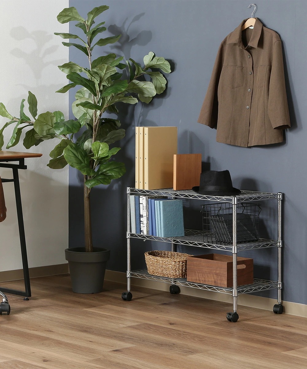 メタル TVラック 3段 幅75cm MTV-3CR 組立式 不二貿易