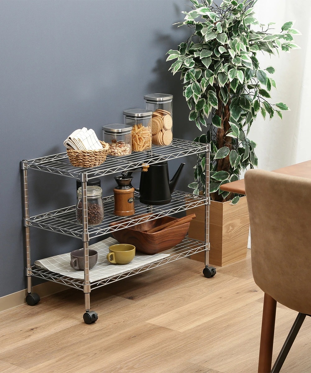 メタル TVラック 3段 幅75cm MTV-3CR 組立式 不二貿易