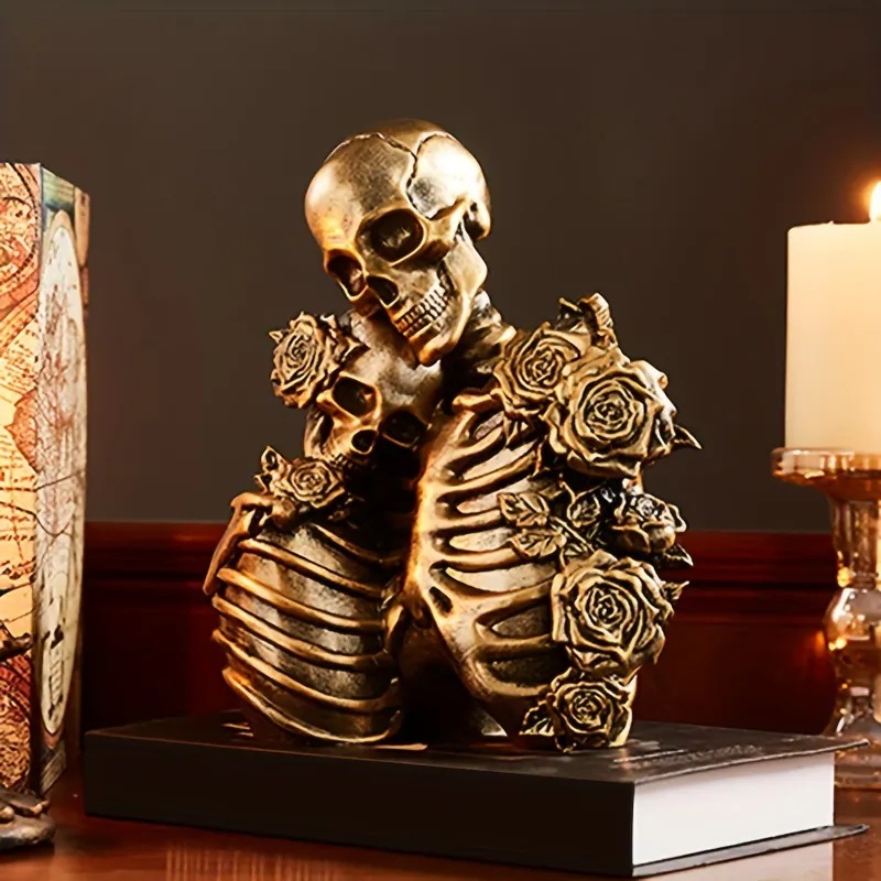 ローズスカルカップルオブジェ 置物 骸骨 ハロウィン ハロウィーン インテリア 装飾 デコレーション ガイコツ スプーキー オブジェ ハグ キス 卓上 フィギュア パンク ロック ローズスカルカップルオブジェ 置物 骸骨 ハロウィン ハロウィーン インテリア 装飾 デコレーション ガイコツ スプーキー オブジェ ハグ キス 卓上 フィギュア パンク ロック