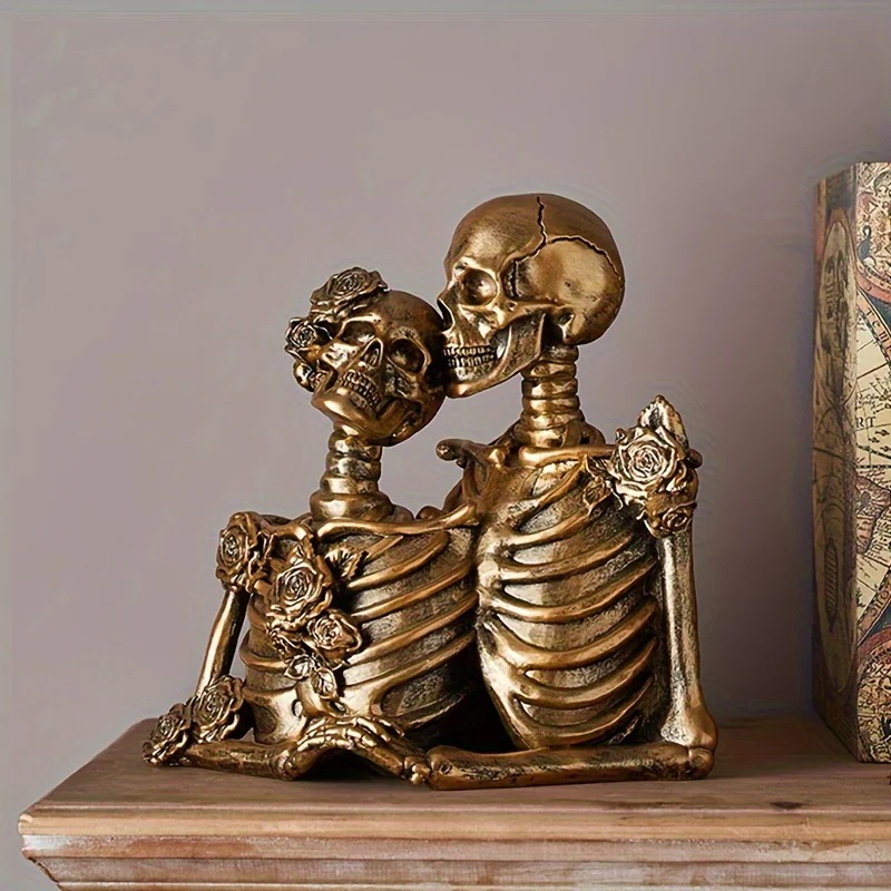 ローズスカルカップルオブジェ 置物 骸骨 ハロウィン ハロウィーン インテリア 装飾 デコレーション ガイコツ スプーキー オブジェ ハグ キス 卓上 フィギュア パンク ロック ローズスカルカップルオブジェ 置物 骸骨 ハロウィン ハロウィーン インテリア 装飾 デコレーション ガイコツ スプーキー オブジェ ハグ キス 卓上 フィギュア パンク ロック