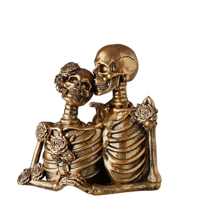 ローズスカルカップルオブジェ 置物 骸骨 ハロウィン ハロウィーン インテリア 装飾 デコレーション ガイコツ スプーキー オブジェ ハグ キス 卓上 フィギュア パンク ロック ローズスカルカップルオブジェ 置物 骸骨 ハロウィン ハロウィーン インテリア 装飾 デコレーション ガイコツ スプーキー オブジェ ハグ キス 卓上 フィギュア パンク ロック