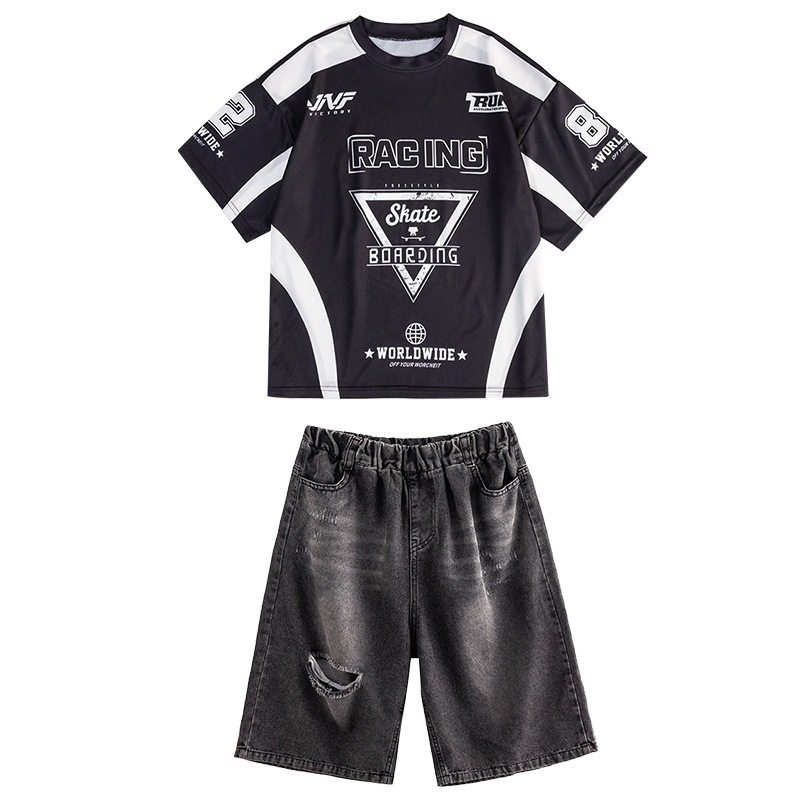 子供用ストリートダンススーツ男の子ヒップホップジャズダンスパフォーマンス衣装新入生個性男の子練習