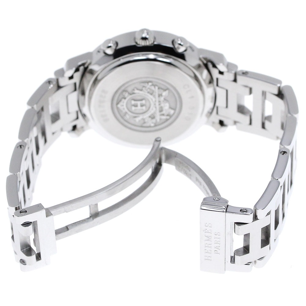 エルメス HERMES CL1.310 クリッパークロノ デイト クォーツ レディース 良品 _821340【中古】