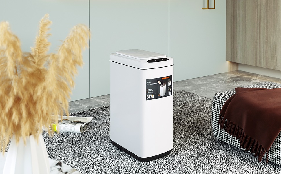 E17【人気商品】ゴミ箱 上向き 自動ゴミ 50L センサー式 ふた付き ダストボックス ホワイト E17【人気商品】ゴミ箱 上向き 自動ゴミ 50L センサー式 ふた付き ダストボックス ホワイト